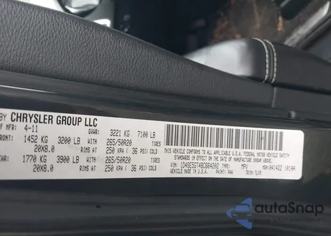 2011 Dodge Durango Citadel z USA, uszkodzony, nr VIN 1D4SE5GT4BC664202